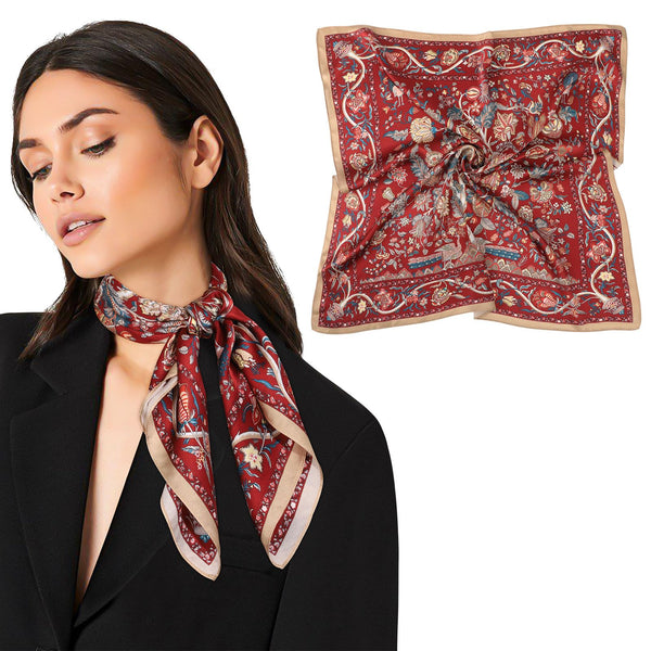 27 IN 100% Mulberry Silk Scarf for Women