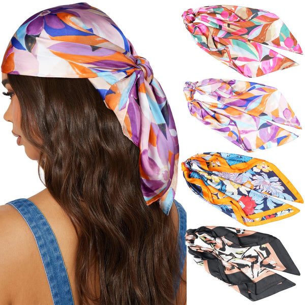 27.5” Satin Square Head Scarf (Pack of 4)