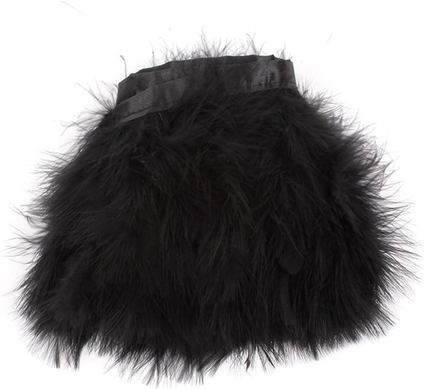 2 Yards Turkey Marabou Hackle Fluffy Feather Fringe Trim