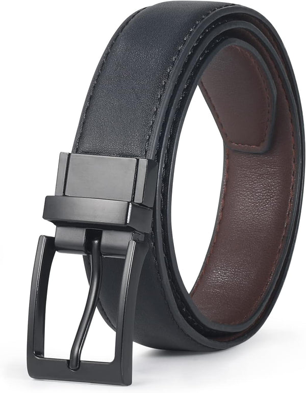 Boys Black and Brown PU Leather Reversible Belt