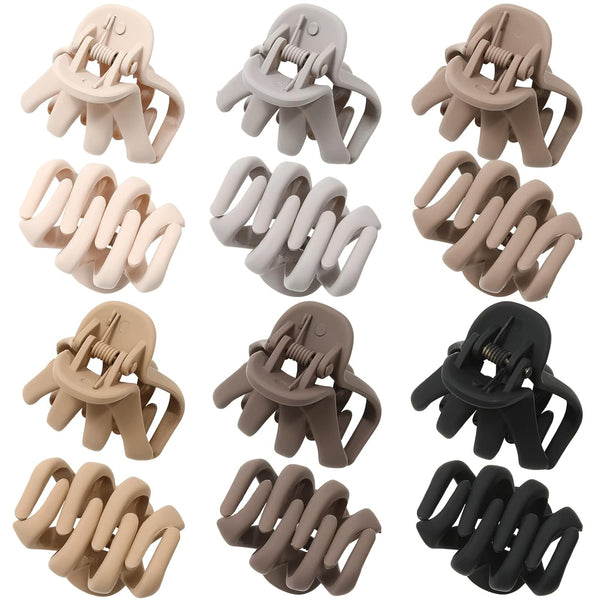 12PCS Octopus Small Hair Clips for Women