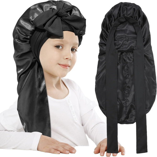 Long Toddler Satin Bonnet for Sleeping