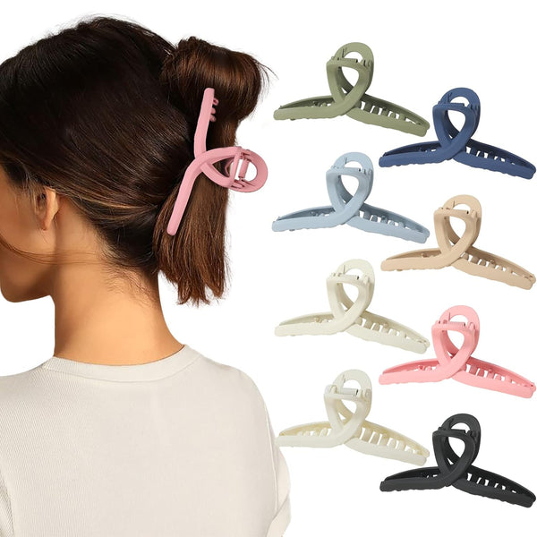 8Pcs Large Hair Claw Clips