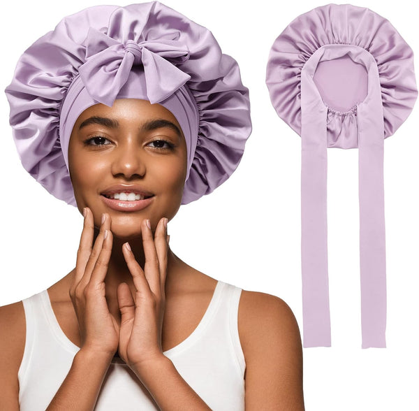 Satin Hair Bonnet Wide Band Night Cap