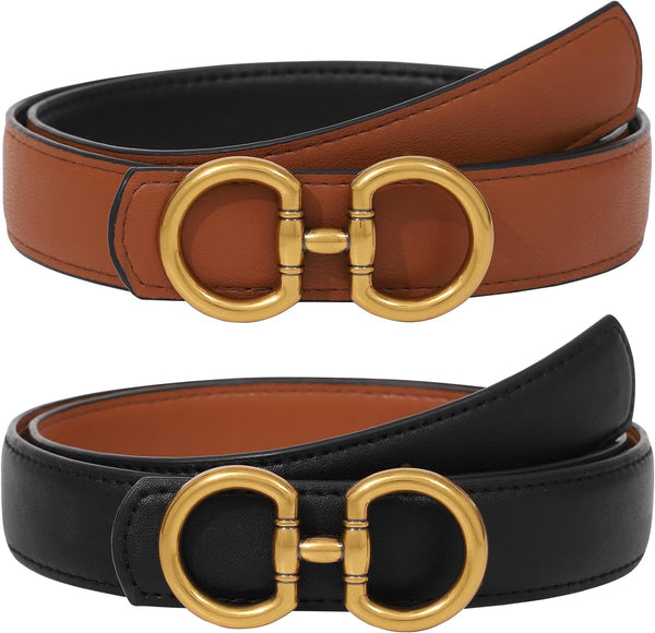 Reversible PU Leather Belt for Women