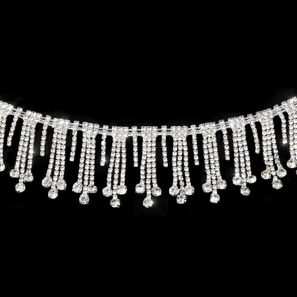 1 Yard Rhinestone Fringe Trim